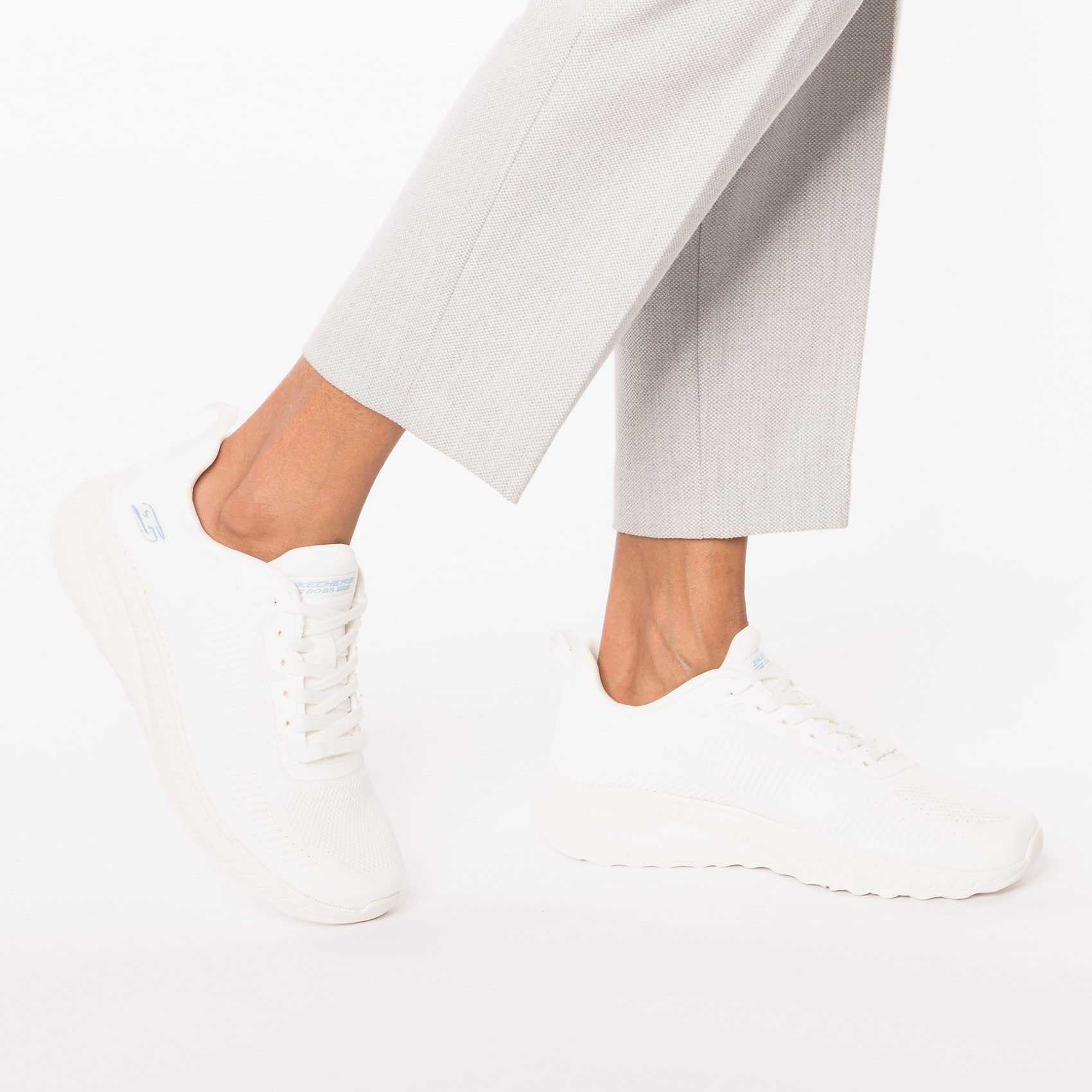 Skechers Damen Bobs Squad Chaos, Face-Off-Sneaker, Hautfarben