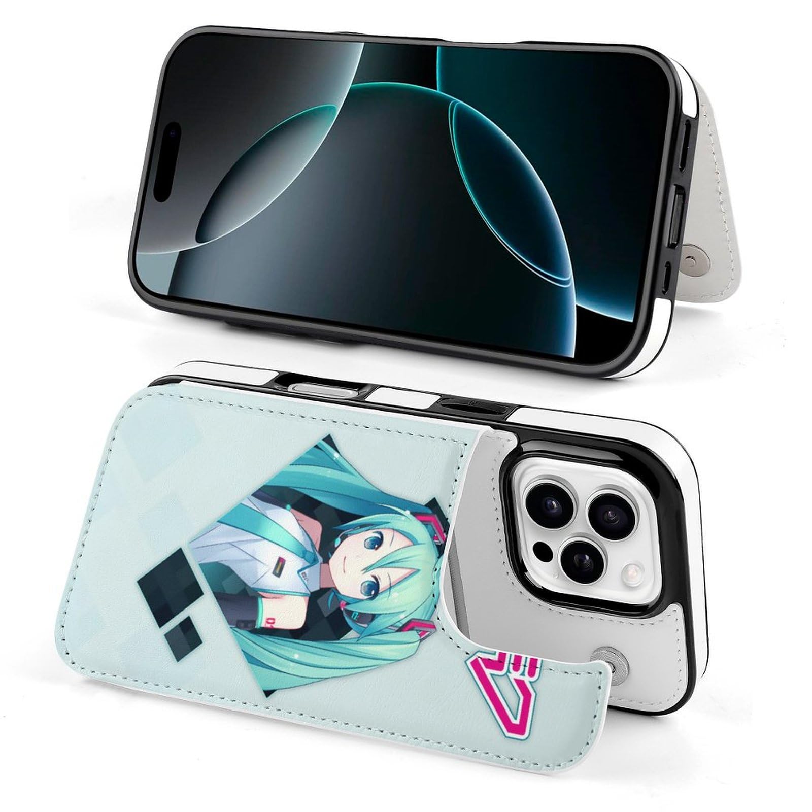 Amazon.co.jp: iPhone 16 ケース 手帳型 初音ミク Miku 美少女 萌え