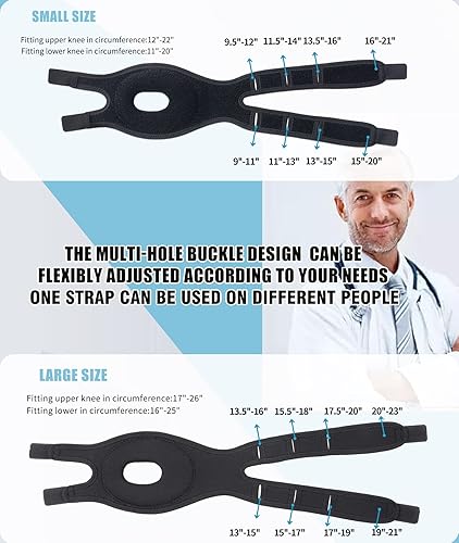 Miniatura 2 de Correas de rodilla dobles para rótula, estabilizador de rótula para aliviar el dolor de rodilla, correr, tenis, saltar, artritis, tendinitis,