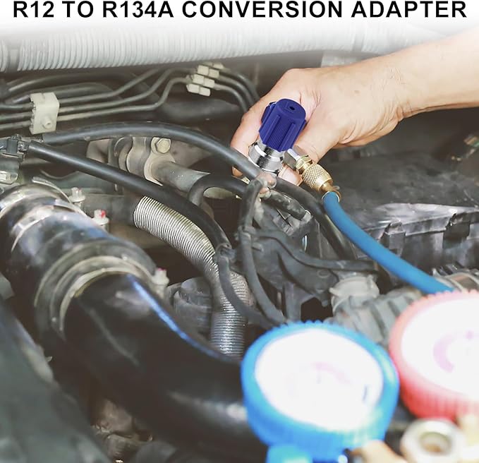 Kit de Conversión R12 a R134a PEUTIER, 2 Piezas, Adaptador para Aire Acondicionado miniatura 6