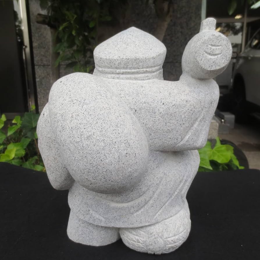 大黒天（B） 大黒様 置物 オブジェ 縁起物 雑貨 御影石 みかげ
