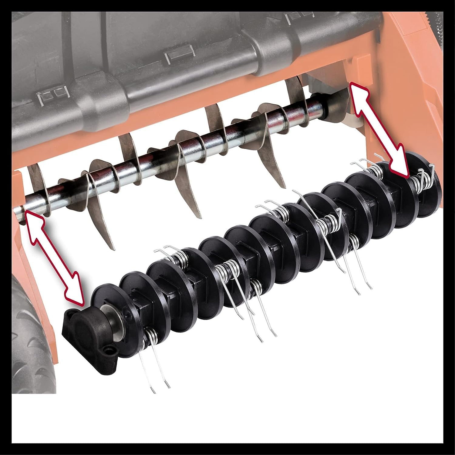 Einhell GE-SC 35/1 Li - Escarrificador Baterías sin Escobillas, 2x18 V (Ancho de Corte 35cm, hasta 400m² de jardín, sin batería) (Ref. 3420650)