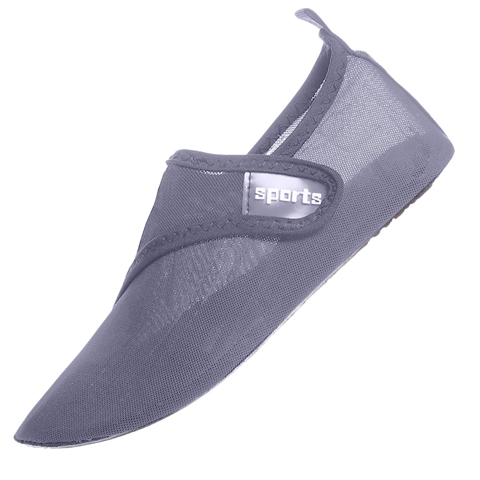 Water Shoes for Women Men Beach Sports Quick-Dry Barefoot for Boating Fishing Diving Breathable Grounded Footwear (Grey, 9)