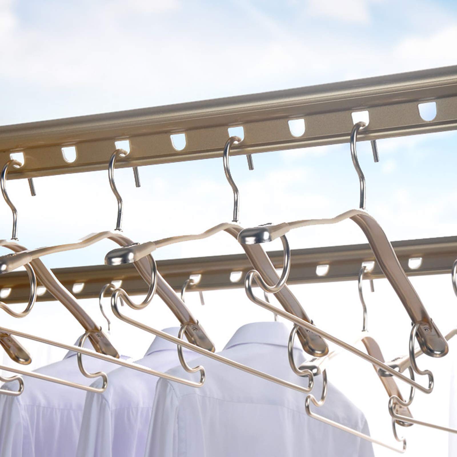 Haute Qualité Organisateur VêTements Multifonctionnel avec éPaules TrèS Larges 10 AntidéRapants Cintres Rangement CréAtif pour Costumes, Chemises, Manteaux, Vestes, Pantalons