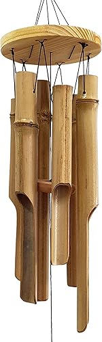 Campanillas de viento de madera para exteriores, campanillas de viento conmemorativas de bambú, regalo de condolencias hechas a mano por la pérdida