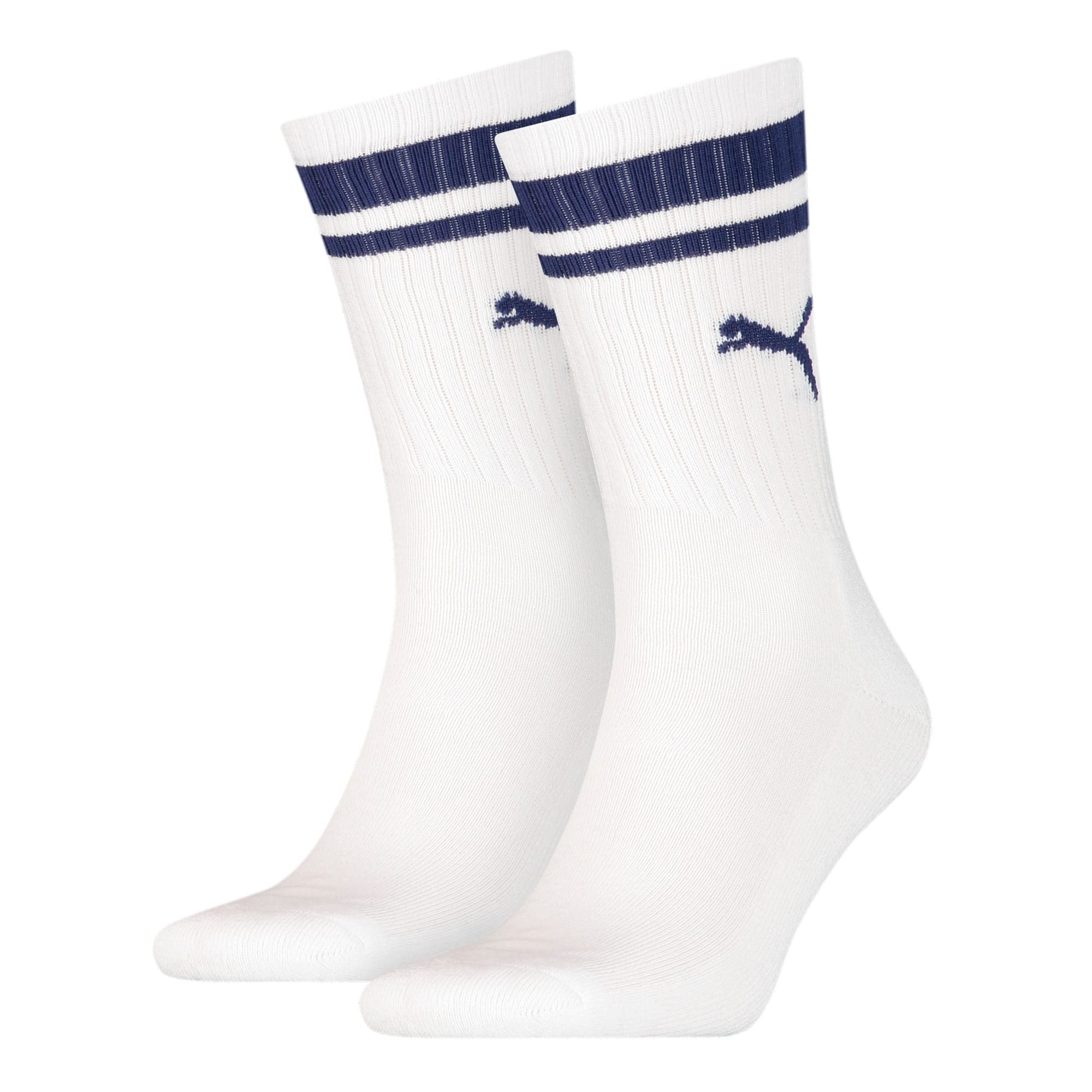 PUMA Unisex Socks - White/Blue, 39-42