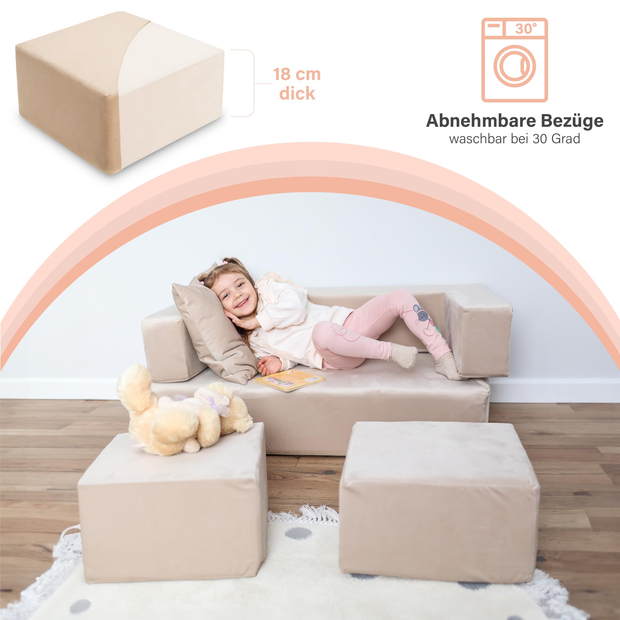 Spielsofa Für Kinder Kindersofa Bodensofa - Modula Produktbild-Vorschau 11