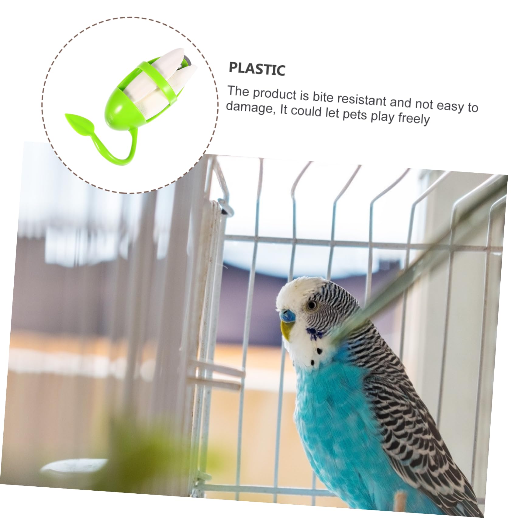 DOITOOL 6pièces Jouet à Mâcher De Seiche pour Oiseaux avec Support Suspendu Accessoire pour Perroquets Perruches Et Cockatiels