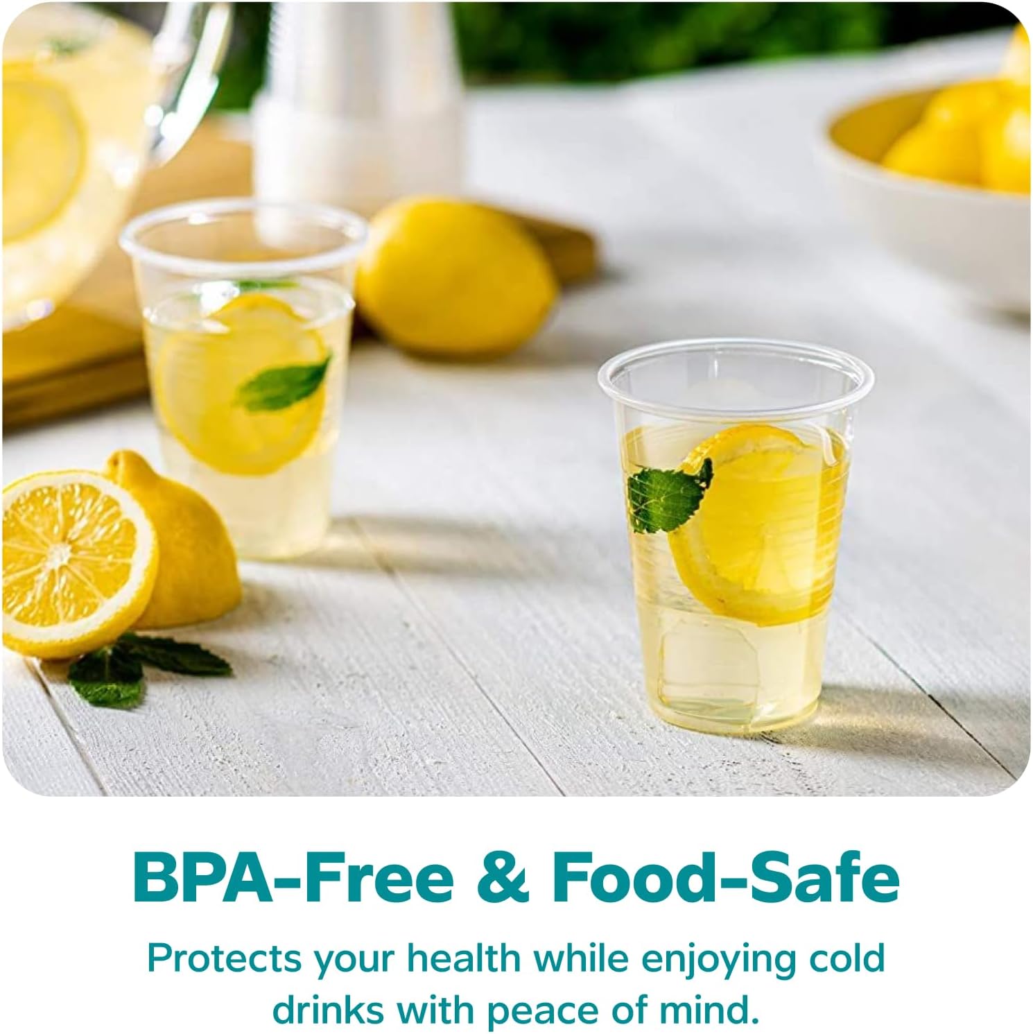 Clear Plastic Cups [] Disposable Cold Drinking Cups for Parties,