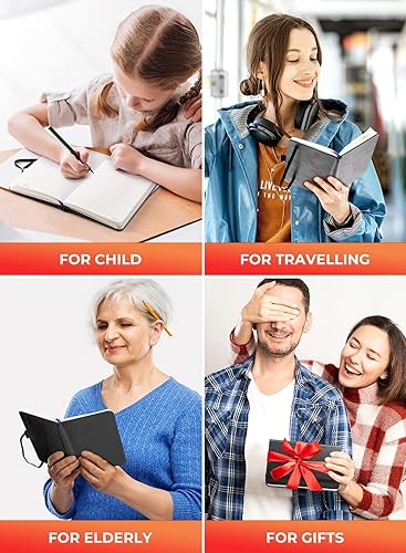 Miniatura 7 de AISBUGUR Pocket Notebook, Small Notebook, 2-Pack Total 320 Pages,3.7" x 5.7" Pocket Notebook (4Pack, 4Black)