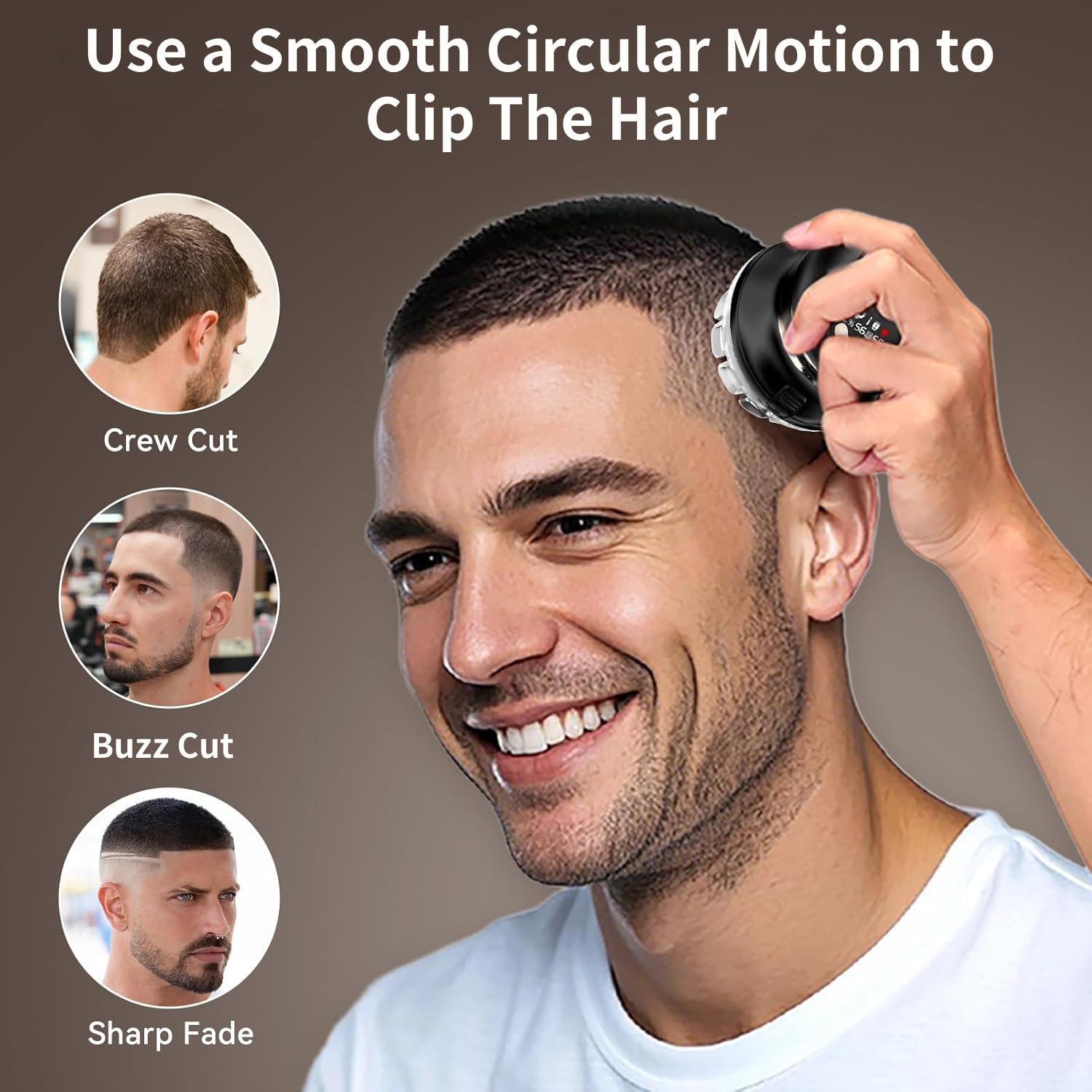 Moricsom Self Haircut Trimmer for Men, Black Cordless Hair Clipper