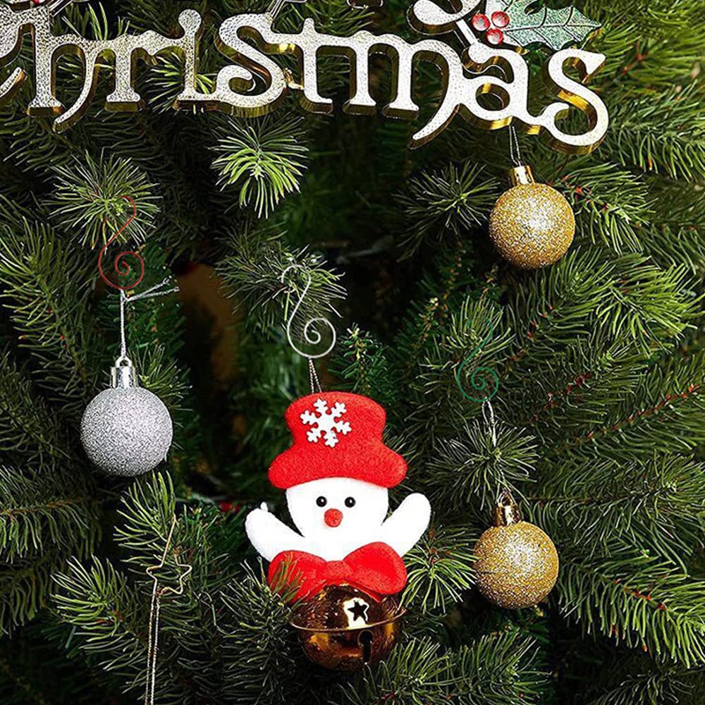 WYAN 120 ganchos para adornos navideños, mini ganchos en forma de S de decoración de metal para decoración del árbol de Navidad (dorado/plateado/verde, 4 × 2 cm / 1,6 × 0,8 pulgadas)