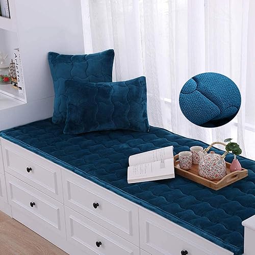 Cojín de felpa gruesa antideslizante para ventana de bahía, cojín de asiento moderno para sofá, dormitorio, sala de estar, ventana de bahía, tapete