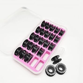Bequilter 25pcs / Box New 7 Series Jumbo Bobbins # 0334365400 متوافق مع Bernina 500e و 540 و 570QE و 590e و 700e و 710 و 720 و 750 QE و 770QE و 78