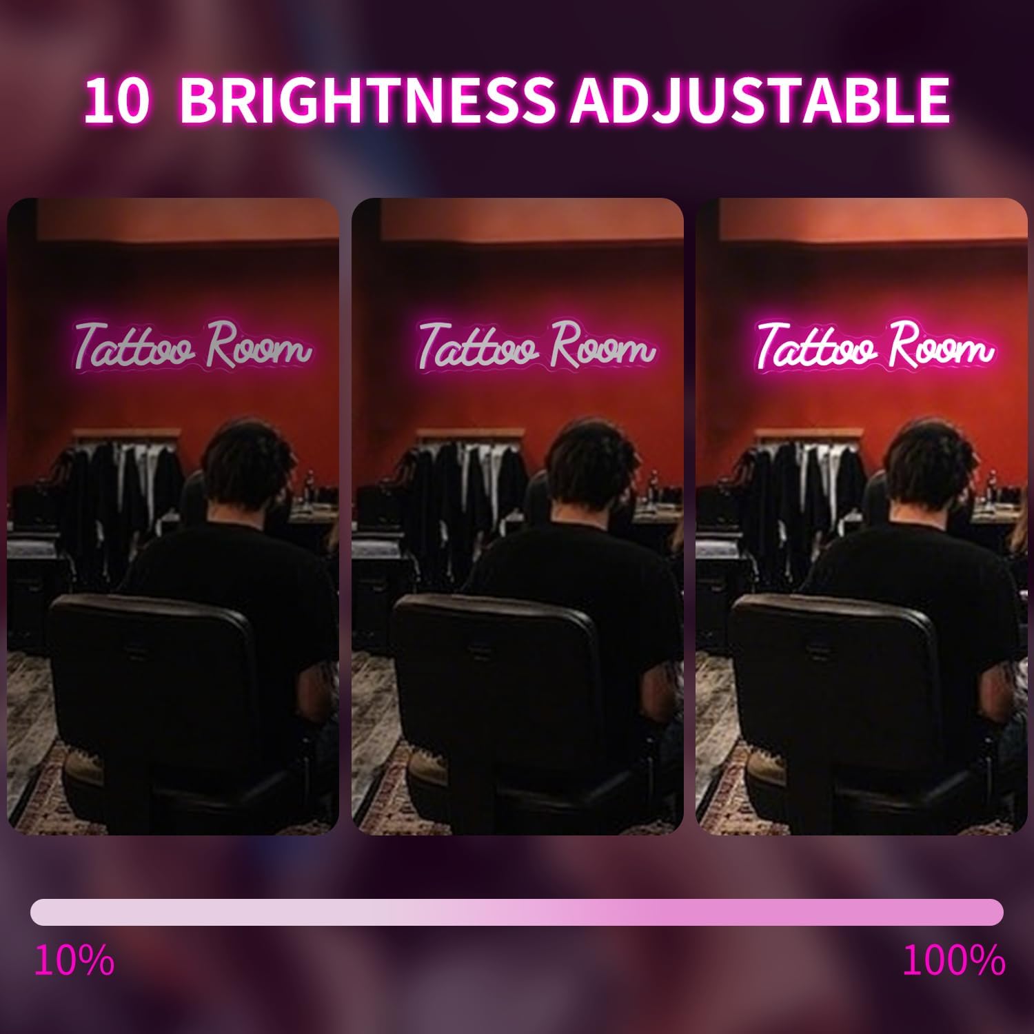 Tattoo Neon Sign Dimmable Tattoo Room Neon Signs for Wall Decor Artistic Studio Wall Art Cool Led Neon Light for Tattoo Shop Decor Gifts for Artists - Image 5