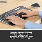 Combo clavier et souris sans fil Logitech MK850 Performance pour Windows, macOS et ChromeOS, récepteur USB Bluetooth et 2,4 GHz, clavier ergonomique pleine taille, multi-appareils, repose-poignet rembourré – Graphite