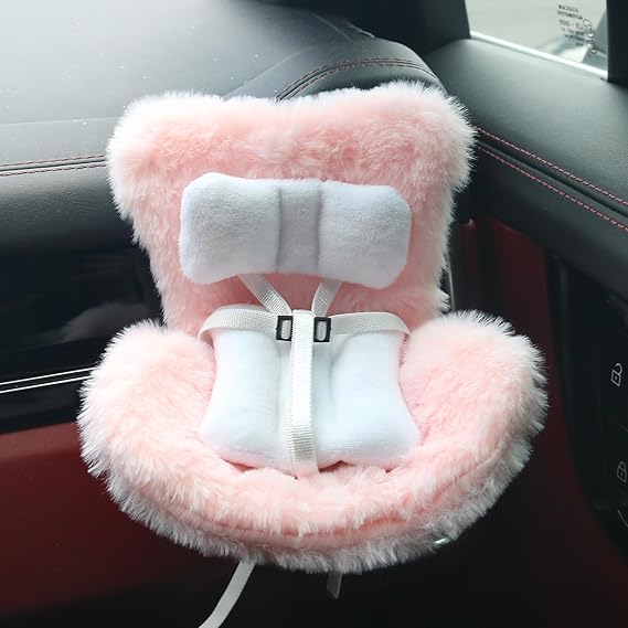 Baby Doll Car Seat Dolls Car Seat With Furry Cushion, Cute Car Decoration, For Jellycat Carseat