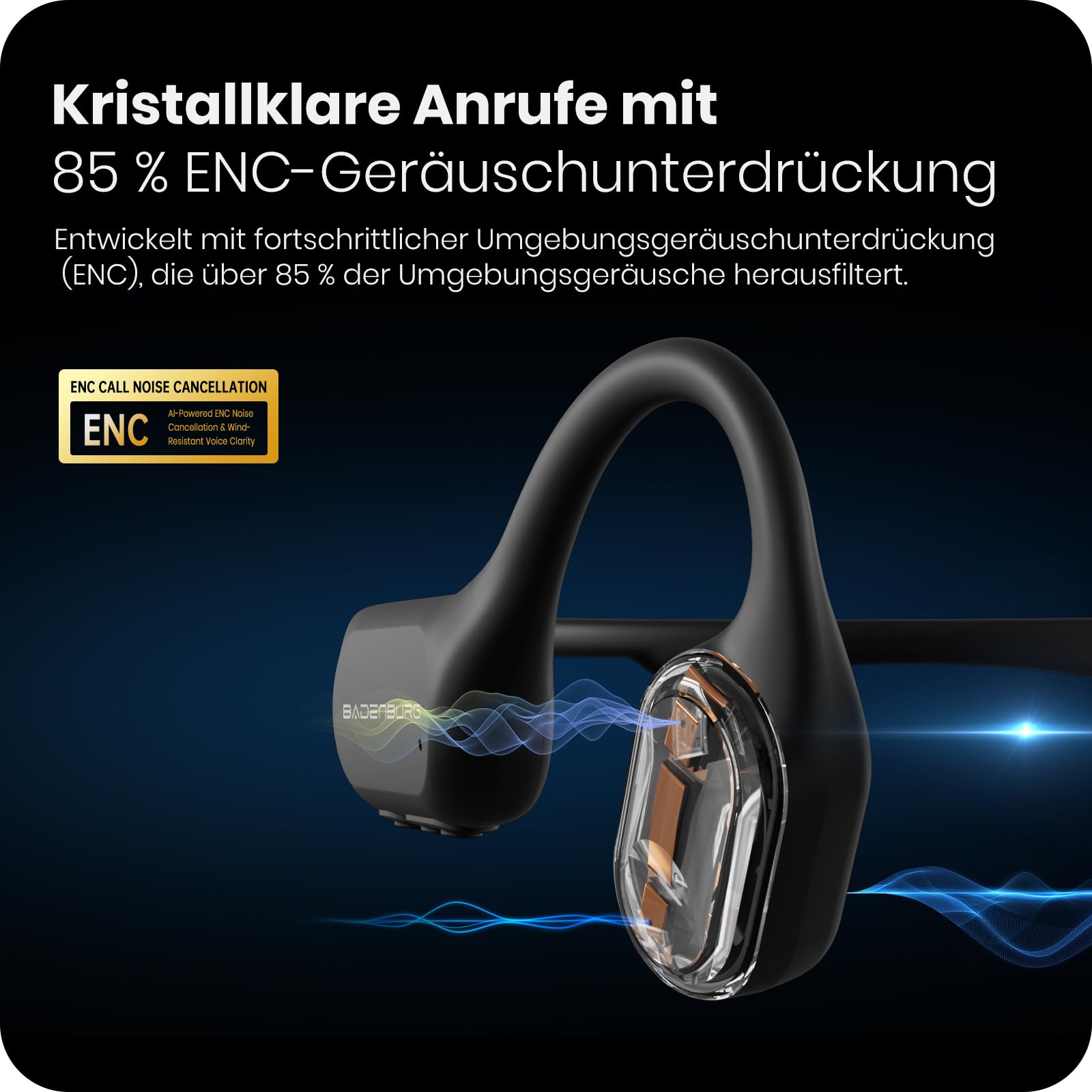 S4 Knochenschall Schwimmen&Tauchen Kopfhörer,IP68 20m TÜV Wasserdicht,Bluetooth 6.0+32GB MP3 Modus,Open Ear Sport Kopfhörer,15h Spielzeit,Ultraleicht 26g,Für Schwimmen,Laufen,Radfahren