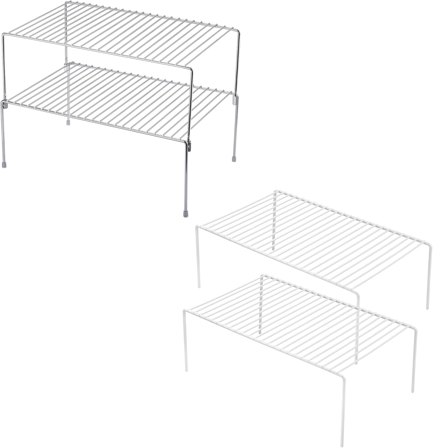 iPEGTOP Set of 2 Freezer Shelf Rack & Stackable Shelf Appliances