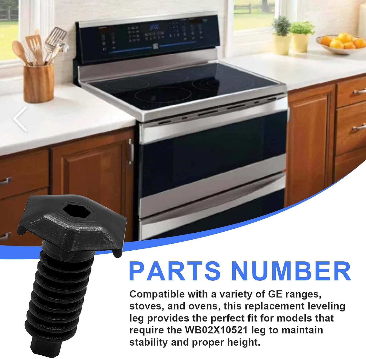 Leveling Leg Replacement Parts Compatible with GE WB02X10521 Stove Feet