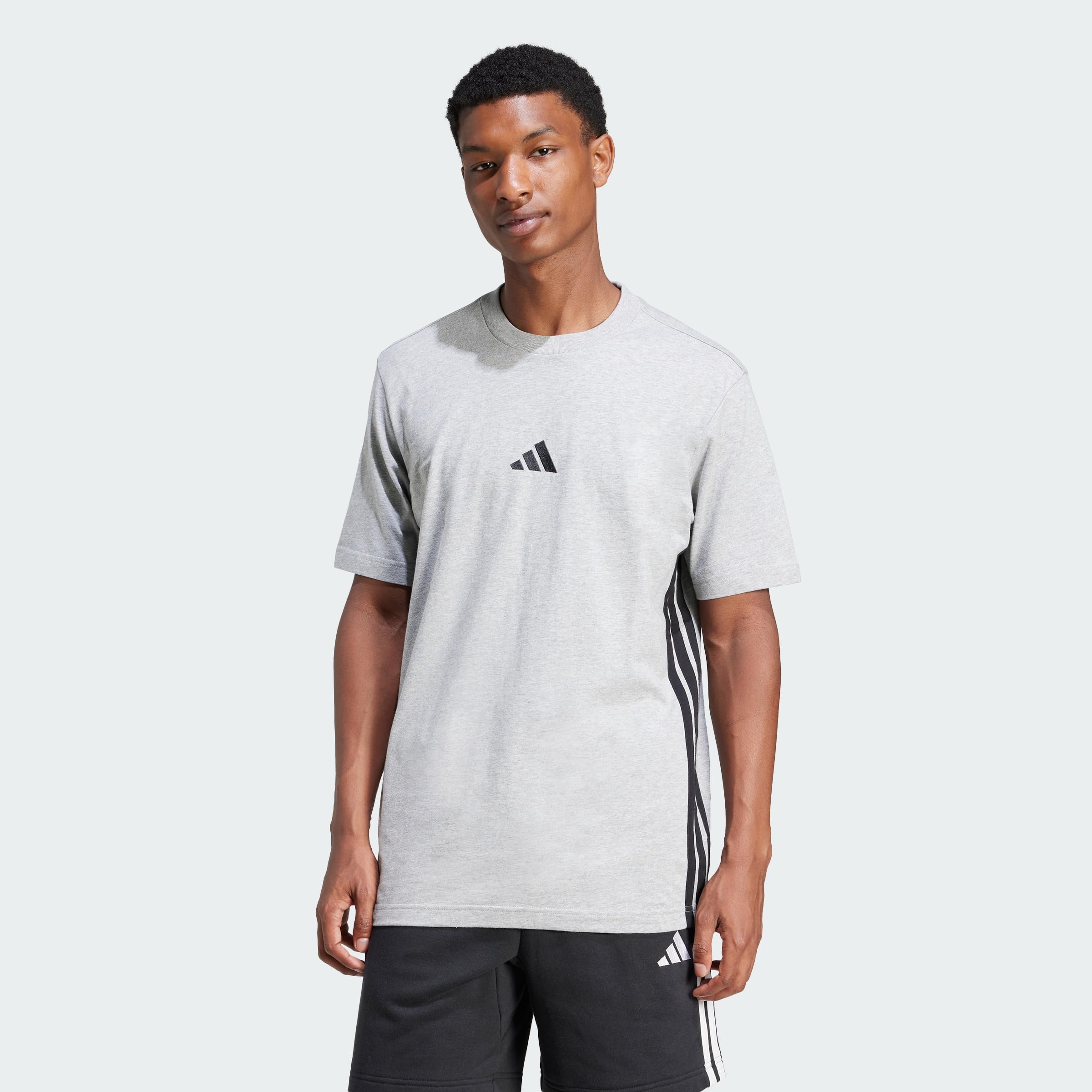 Adidas Herren Essential Three Stripes Single Jersey Tee