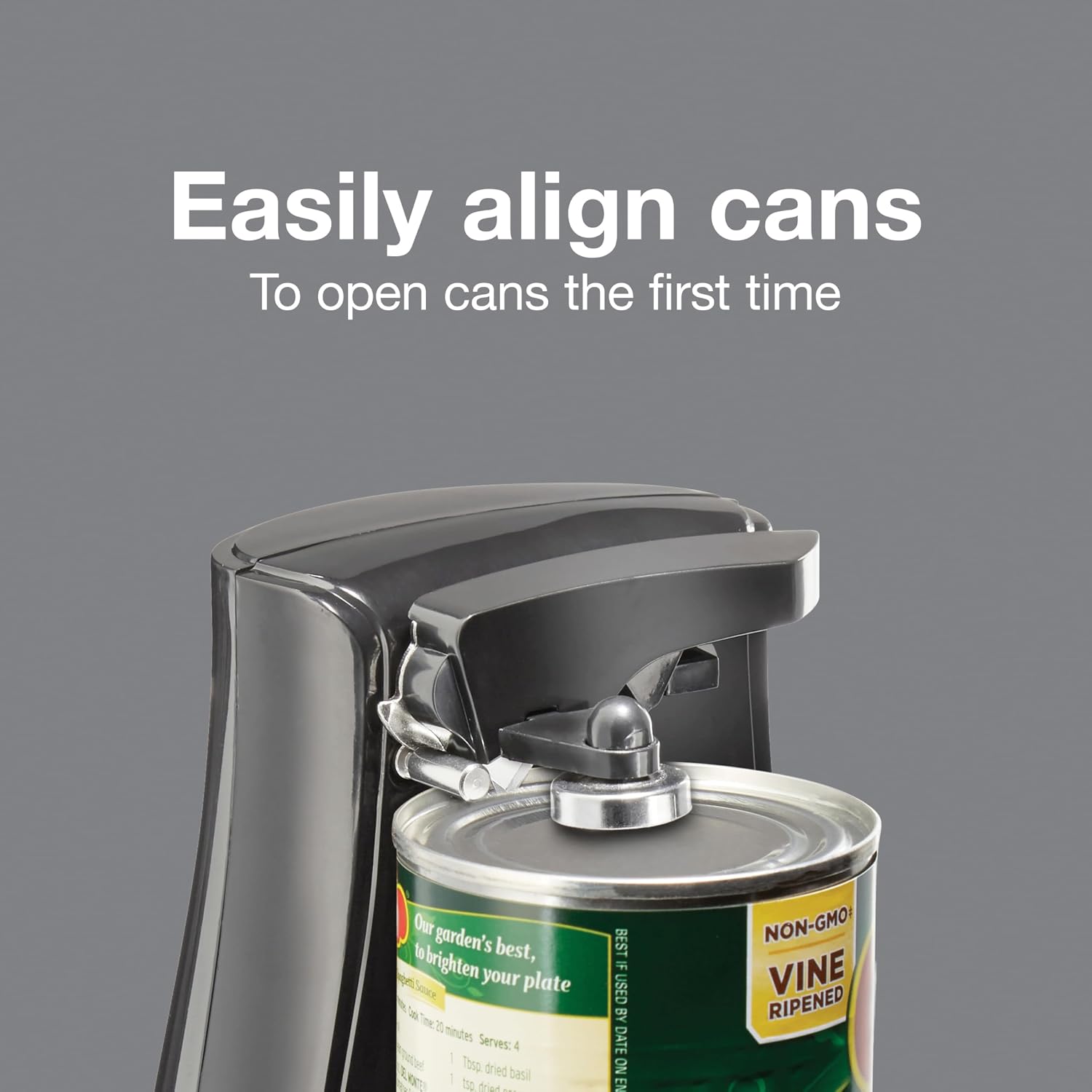 Proctor Silex Power Electric Automatic Can Opener for Kitchen with Knife Sharpener, Twist-off Easy-Clean Lever, Cord Storage, Black (75217PS), view 6