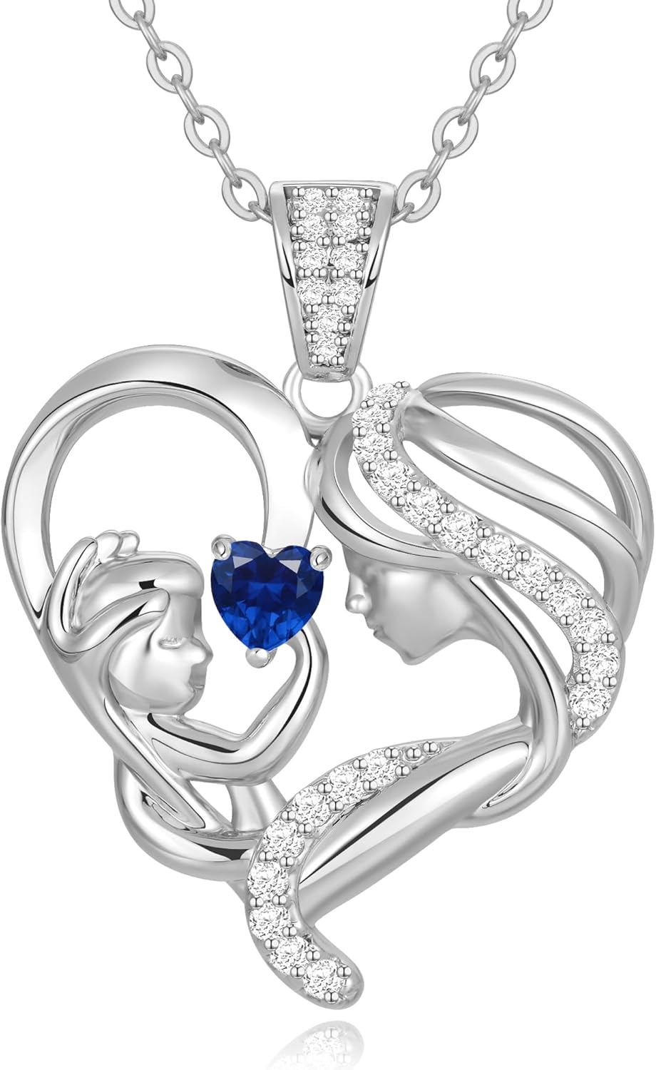 Mothers Day Gifts for Mom Wife Her Grandma, S925 Sterling Silver Birthstone Necklac...