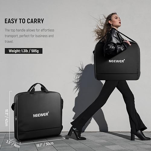 Miniatura 9 de NEEWER RU-009 - Bolsa de transporte de luz de anillo de 18 pulgadas con bolsa de almacenamiento separada expandible para trípode de soporte de luz