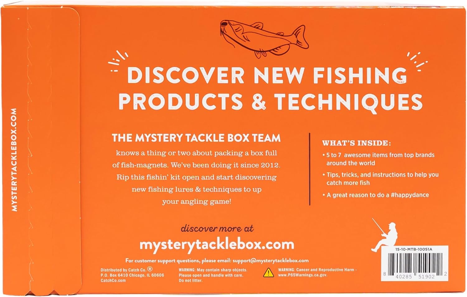 Mystery Tackle Box Catfish Fishing Kit - 5-7 Baits for Catfish - Includes Decal