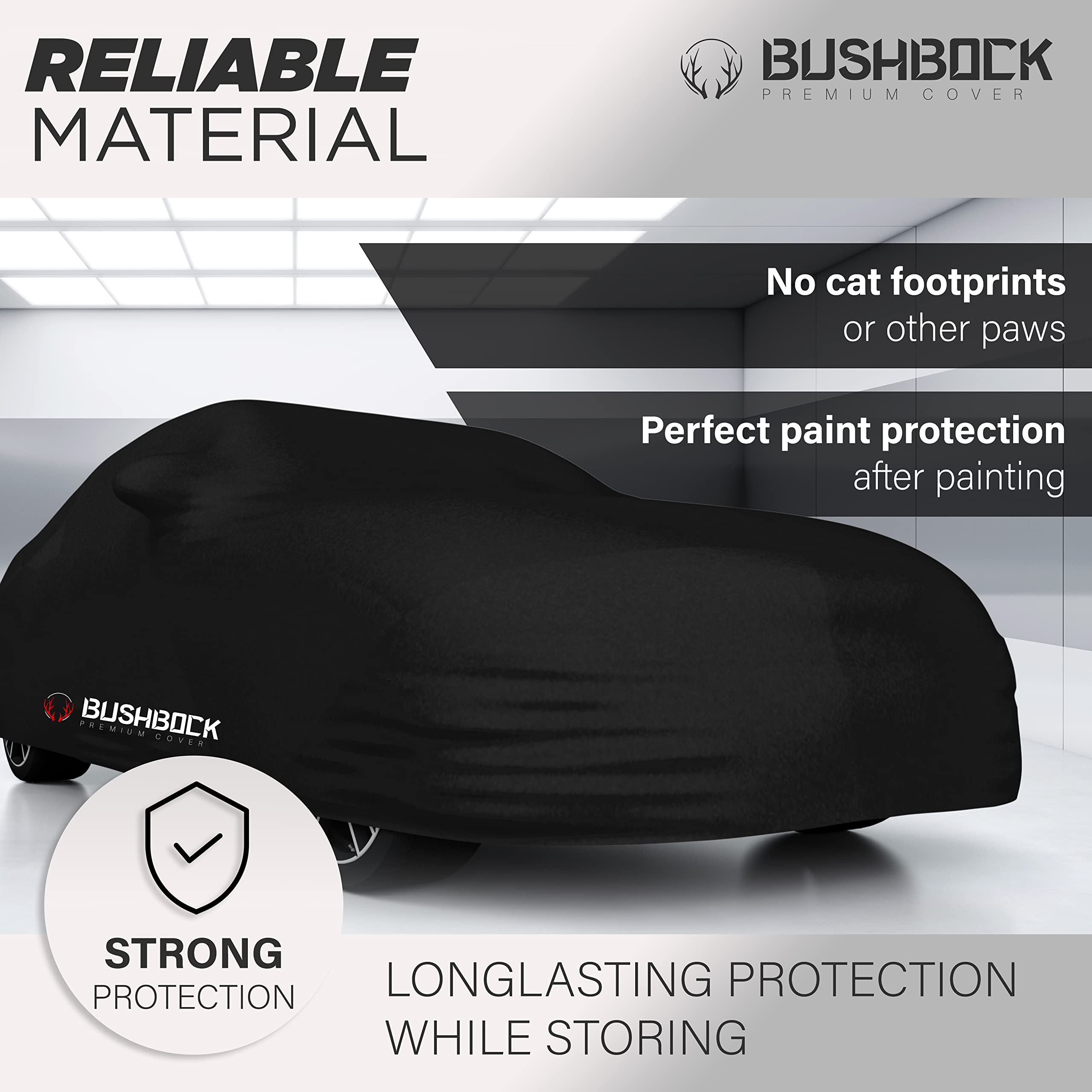 BUSHBOCK® Premium Quad Cover - Copertura Protettiva Per ATV In TPU, Ultra Robusta, Impermeabile, Anti-UV, Taglia XL (Nero)