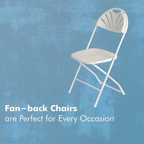 Miniatura 8 de EventStable TitanPRO - Sillas plegables de plástico para comedor con marco de acero de calibre 18 - Sillas apilables de grado comercial para