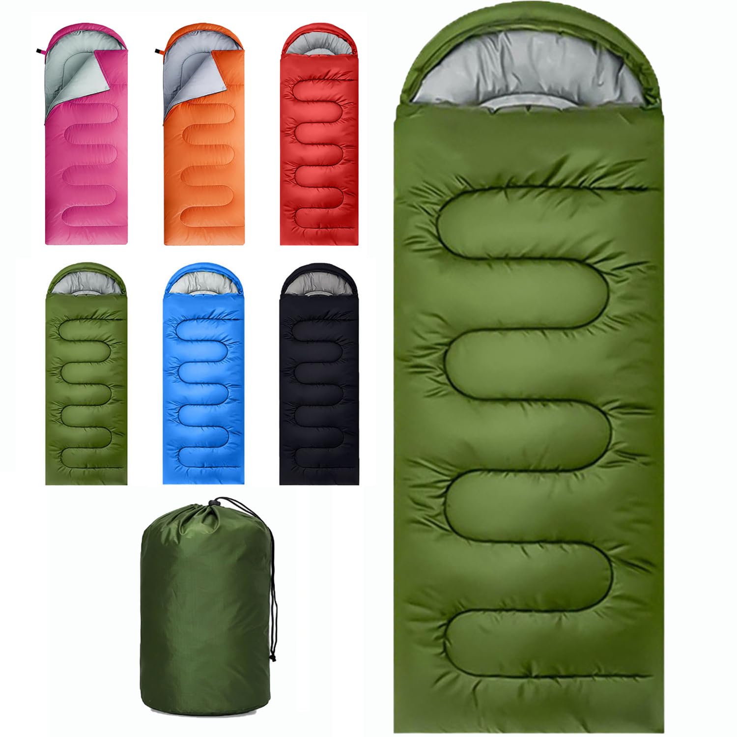 Sleeping Bag for Camping,Sleeping Bags for Adults Backpacking Waterproof,3-4 Seasons Adult Blanket,Small Packed Ultralight Carry Bag, Soft,Thick and Warm,for Outdoor Camping,Travel,Hiking