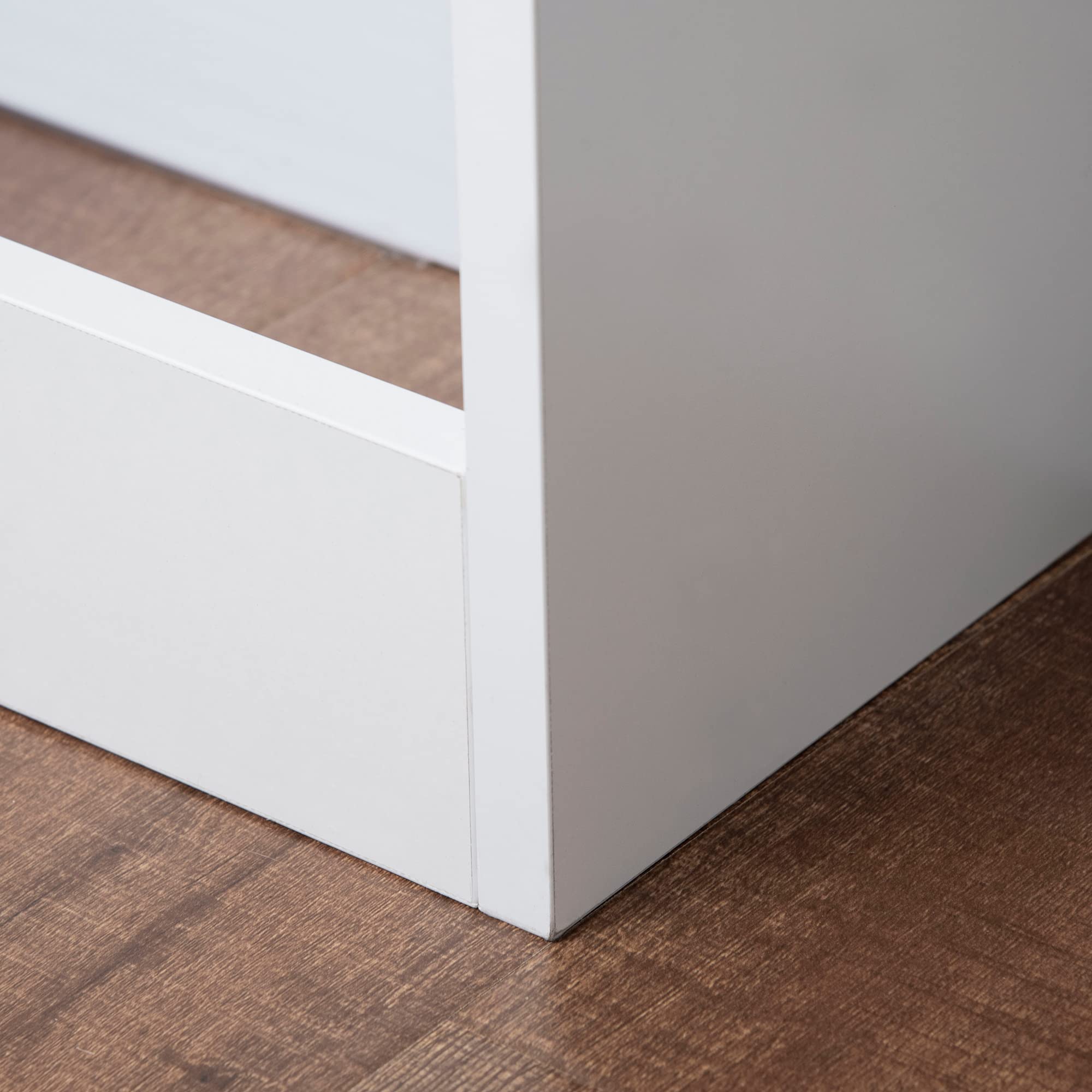 HOMCOM Moderno y Elegante Cubreradiador de Lamas para el Hogar, MDF y Acero, 120x18x84cm, Blanco
