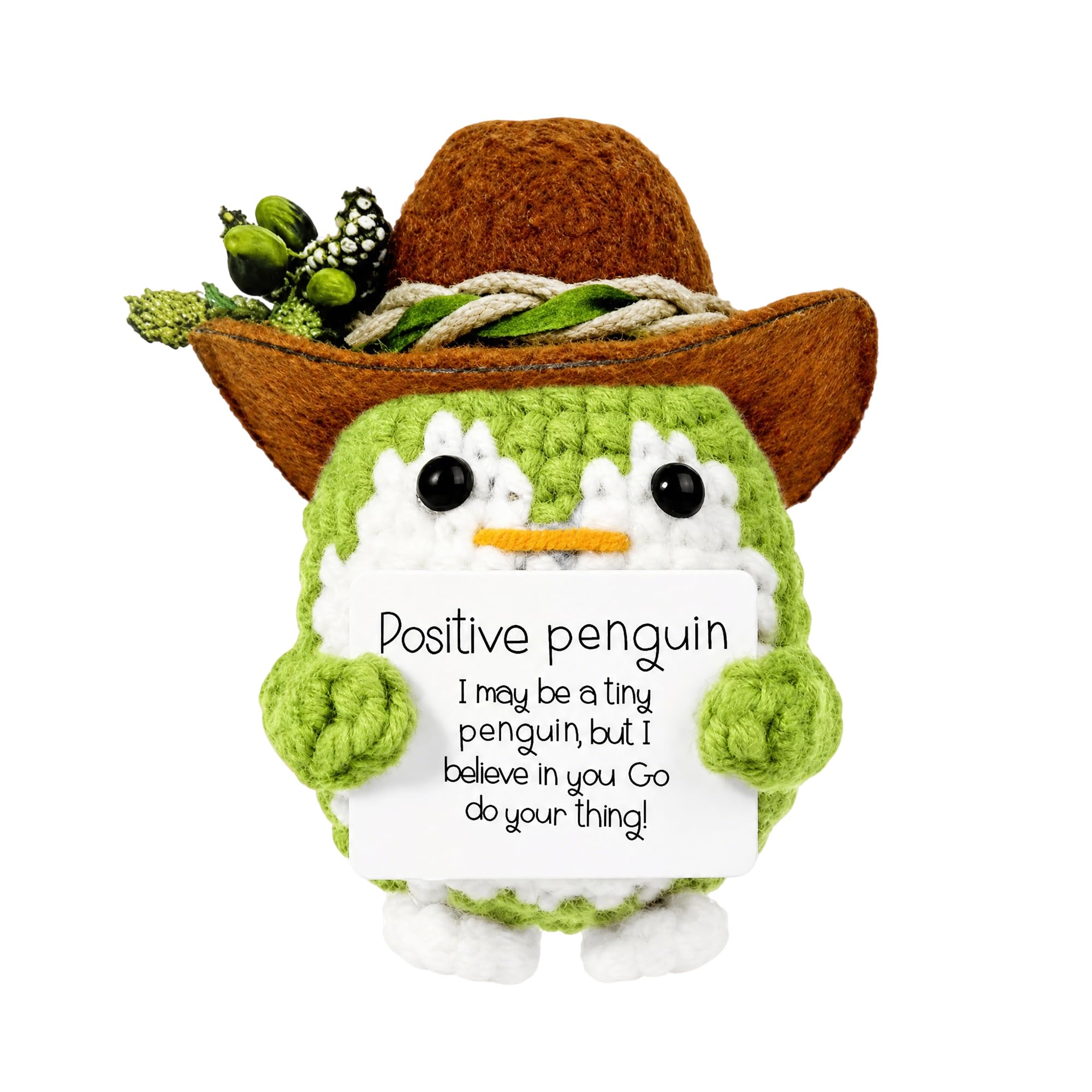 HGWOUY Hand-crocheted Doll Positive Gift with Message Card