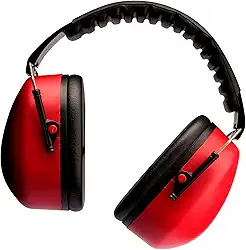 3M, Muffler, Abafador de Som e Ruído, 1 unidade - Vermelho e Preto