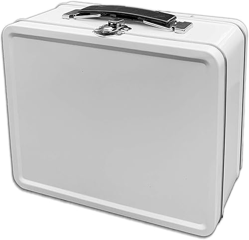 Hágalo usted mismo - Lonchera blanca mediana para almacenamiento, manualidades y actividades divertidas para álbumes de recortes