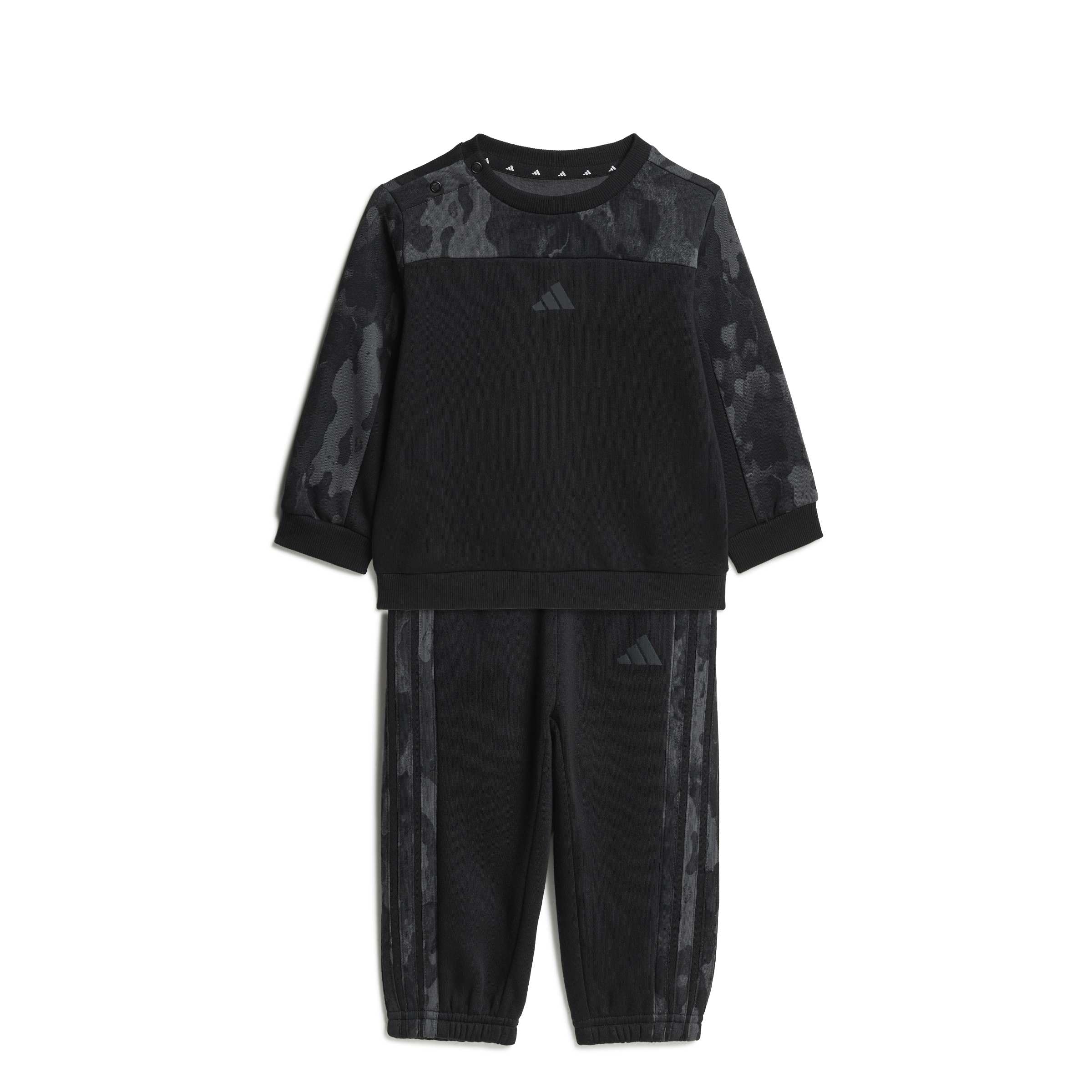 adidas Unisex Baby Seasonal Essentials Camo Fleece Jogger Infants Track_Suit, black/carbon, 0-3 Months