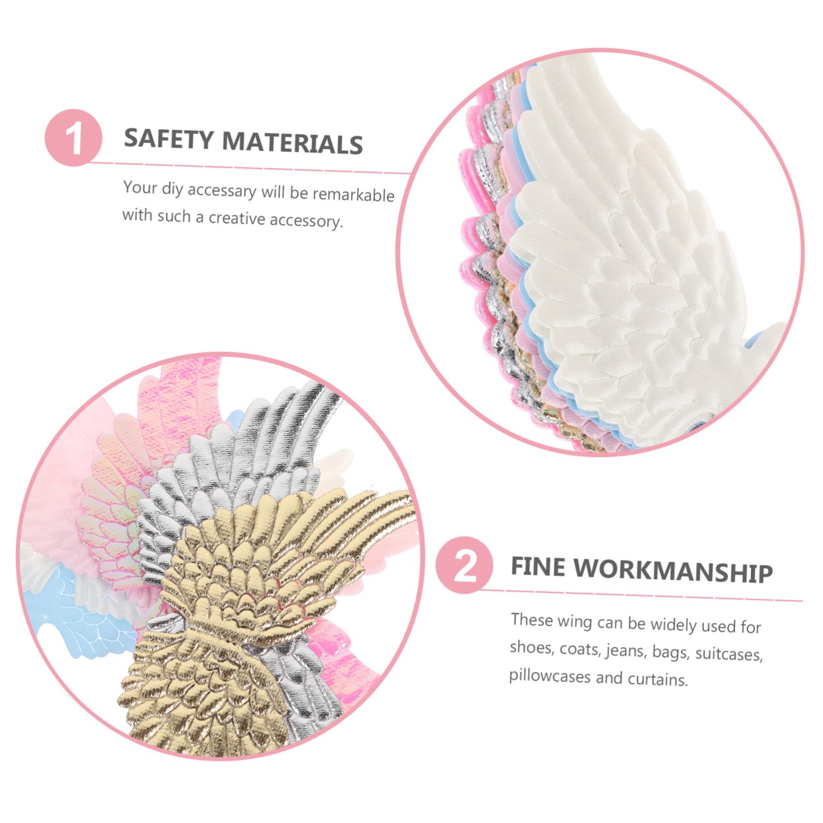 EXCEART Lot De 30 Mini Porte-clés Ailes D'ange Pour Projets De