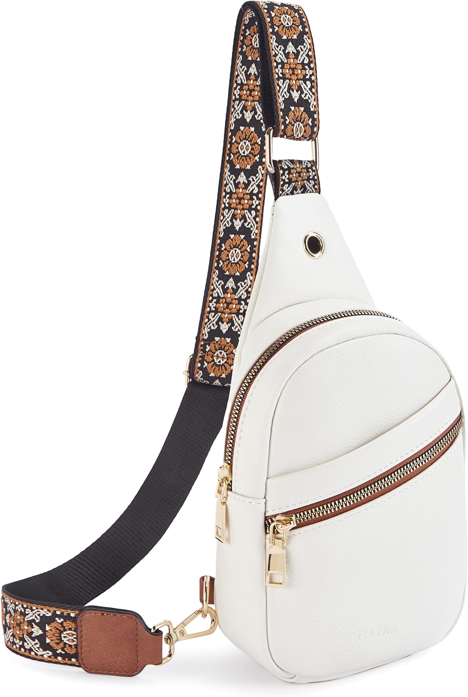 TelenaSling Bag for Women Crossbody Bags Purse for Women Vegan Leather Fanny Pack with Adjustable Strap