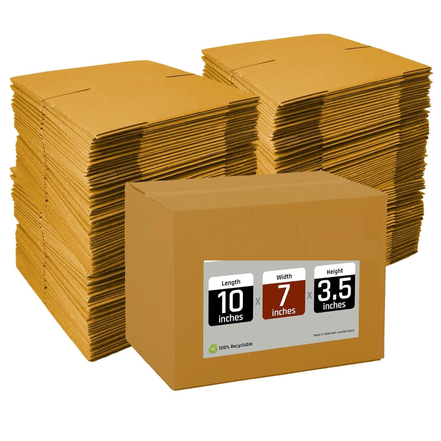 MM WILL CARE Cardboard Box for Packing, Packing Material, 3Ply corrugated box for packing Suitable E-commerce Shipping, Recycled Material, Ideal for Home Shifting (Pack of 50, 10x7x3.5 Inch)-image-39