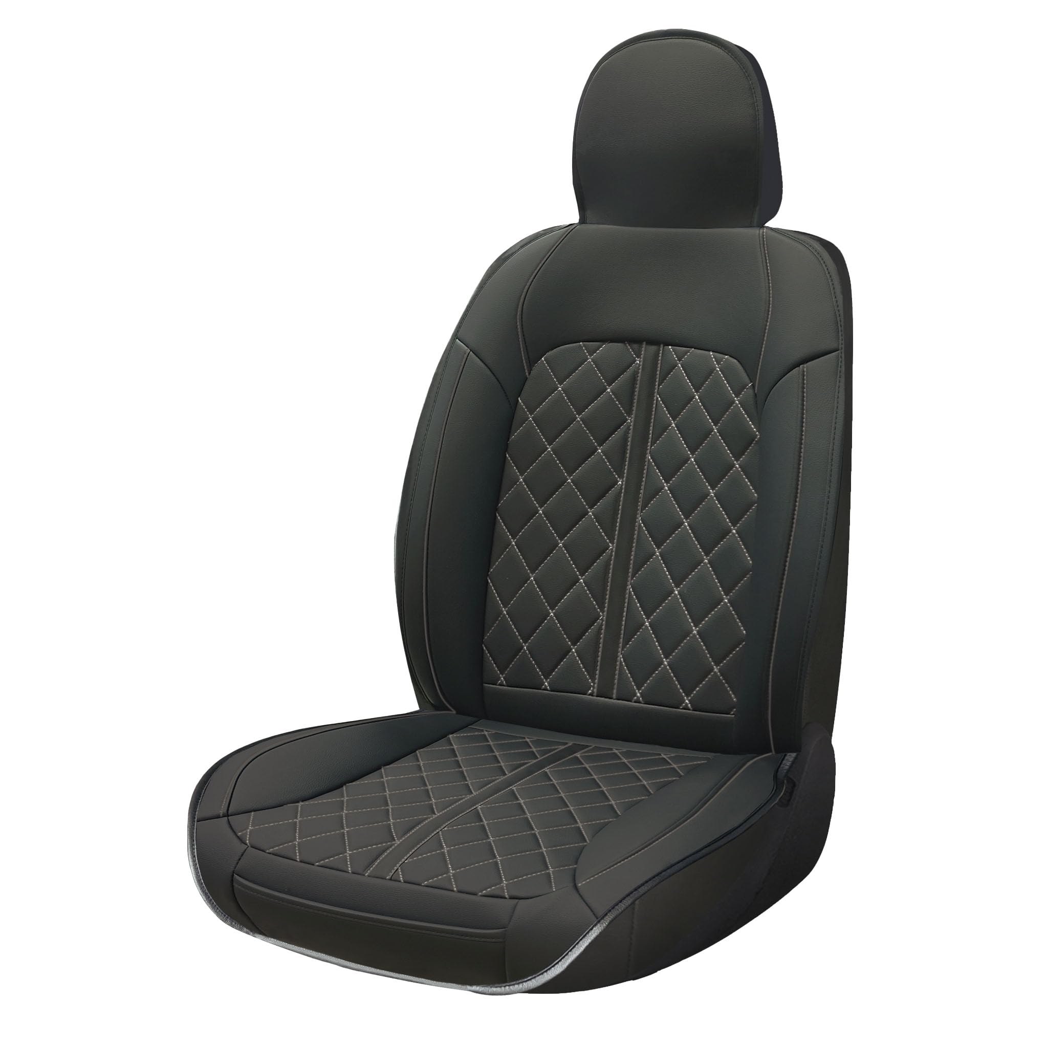 SUMEX Vittoria Model Car Seat Backrest Black and Dark Grey Synthetic Leather Universal Seat Protector