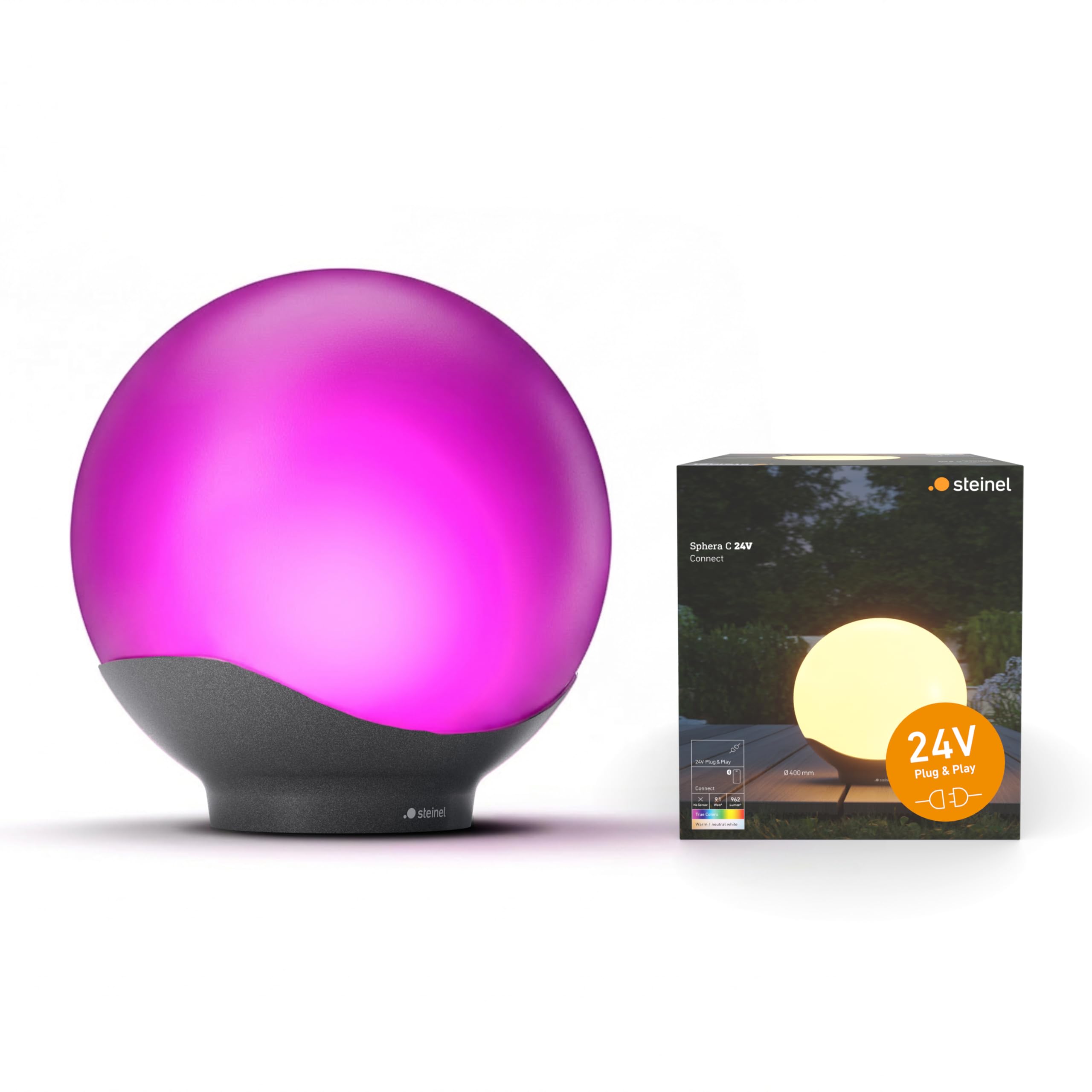 Steinel Sphera C LED-Kugelleuchte 24V Ø400mm IP65 App-Steuerung Helligkeitssensor