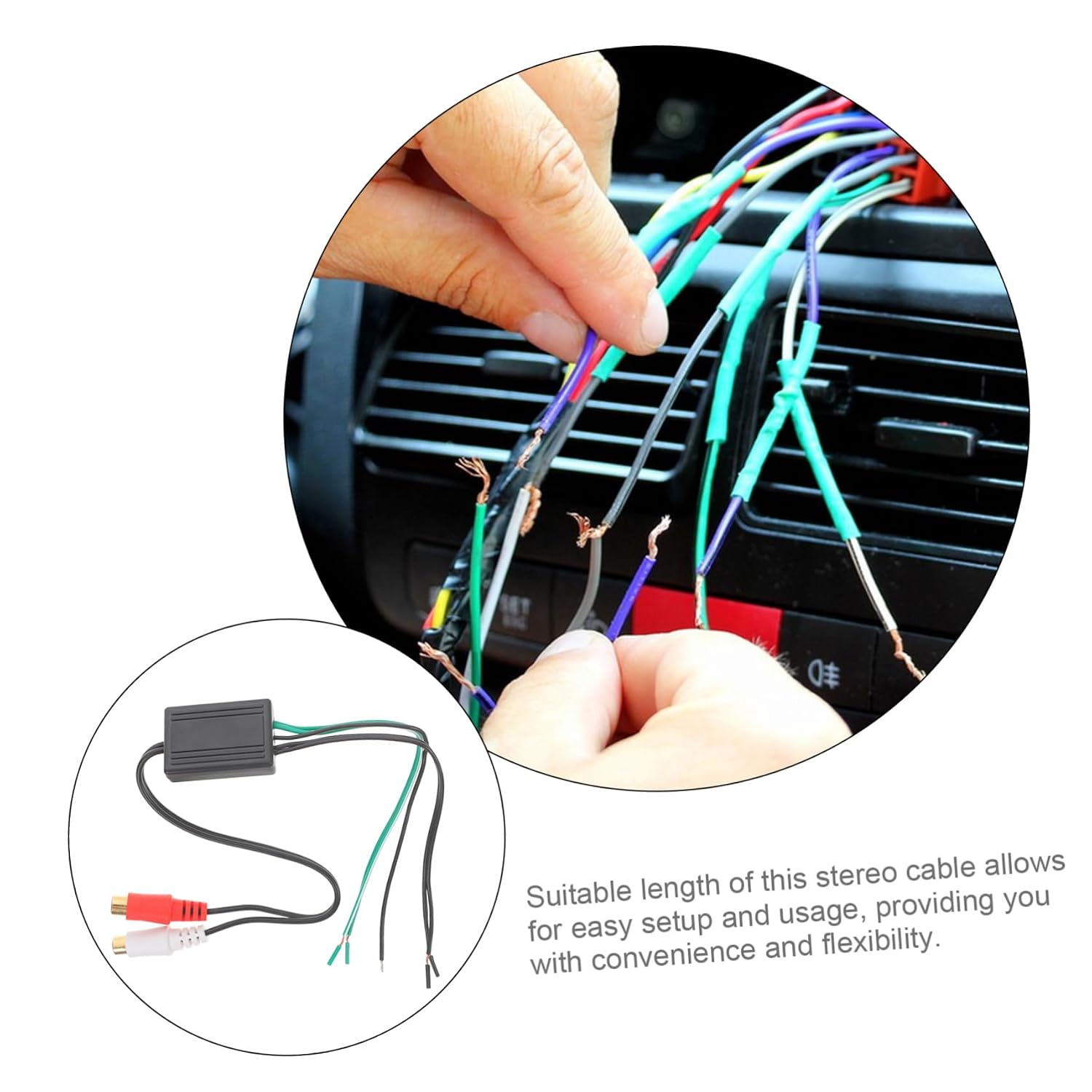 Car Audio Subwoofer Cable Female Adapter for Automotive Speaker Systems Easy Setup Versatile Compatibility for Home and Car Audio Use