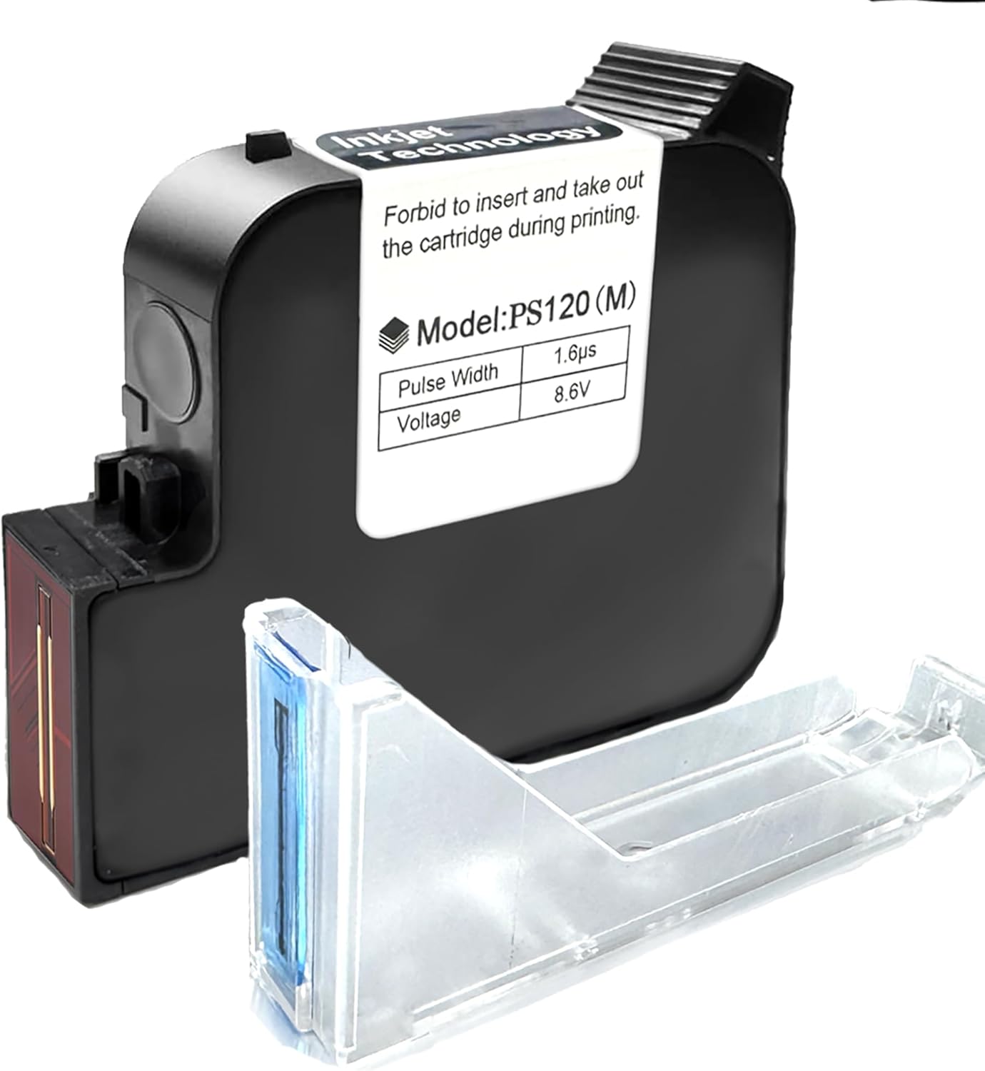Phezer P16-1 Handheld Inkjet Printer, Printing Height 1 Inch with 72ml Solvent Ink Cartridge, Portable Intelligent Coding Machine for Expiry Date/Time/Barcode/QR Code/Logo (Metal Body)