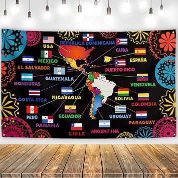 Hispanic Heritage Month Decorations Latin American Banner Spanish Classroom National Hispanic Heritage Month for Home