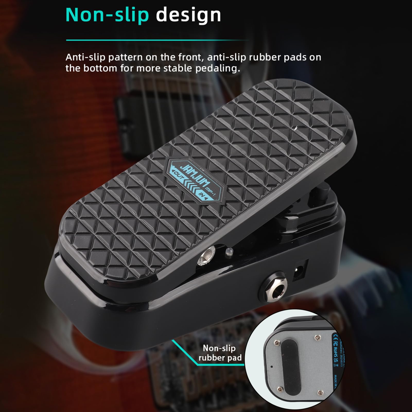 Btuty Pedale Volume Wah per Chitarra, Pedale Effetti a 2 Funzioni con Induttore Schermato RM e Circuito Volume Attivo, per Chitarra Elettrica