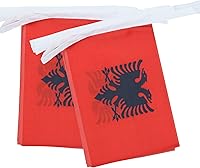 Vista 311 de Guatemala 19.7 ft BUNTING Flag 20 banderas 9'' x 6'' - Banderas de cuerda guatemalteca 5.9 x 8.3 in - AZ FLAG