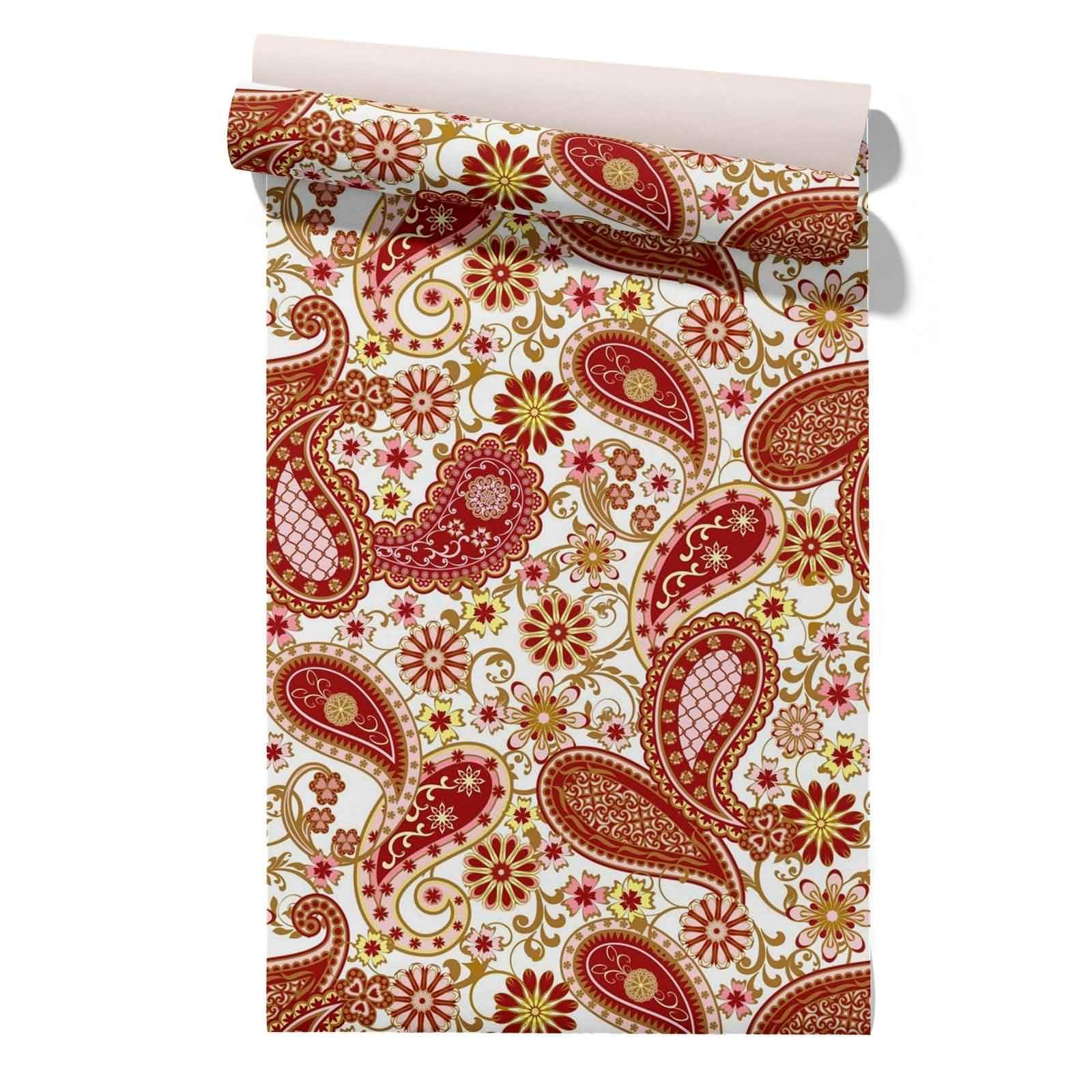 Cevan Style 3 L Wallpaper Rubber Toolbox Drawer Liner Ethnic Patterns Retro Peel And Stick Unique Furniture Decor Stickers Diy Home Decor Wallpaper 45X500cm