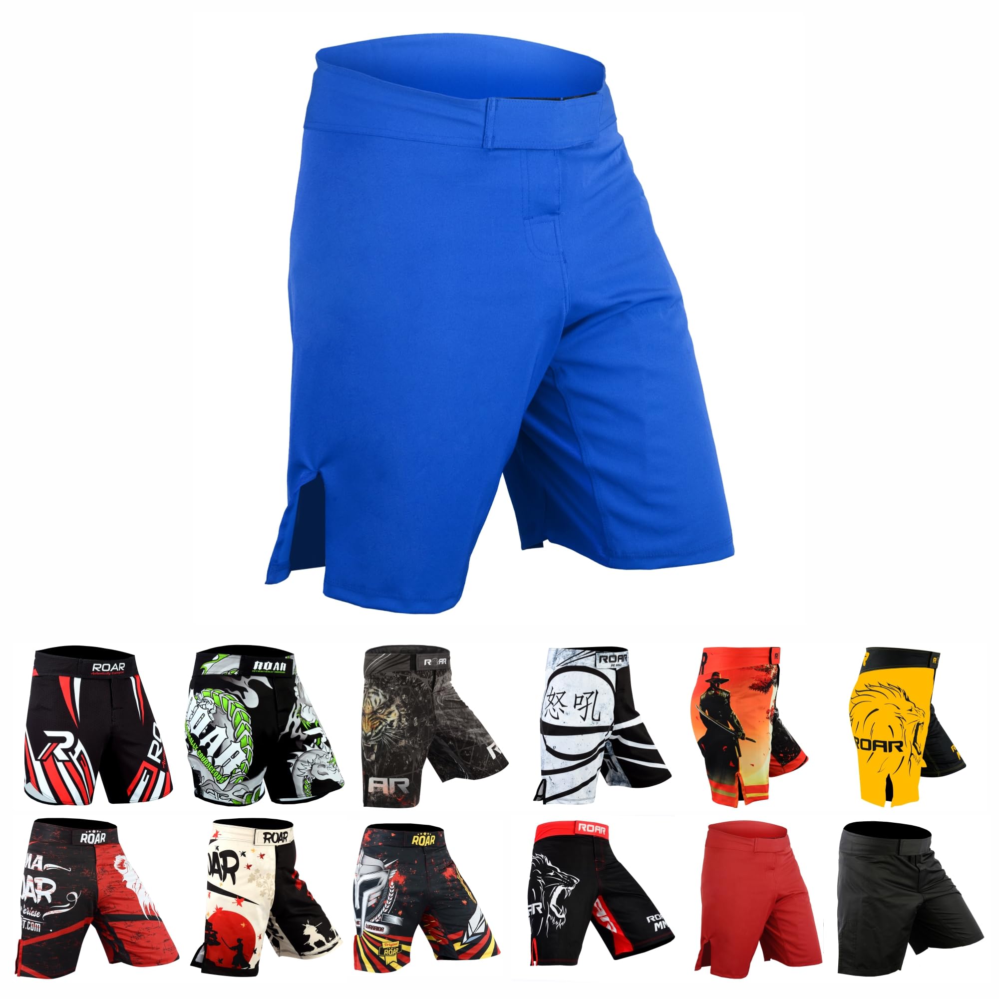 ROAR-INT MMA Fight Shorts Grappling Kickboxing Muay Thai Shorts BJJ Gym Training Running Athletic Wrestling Shorts