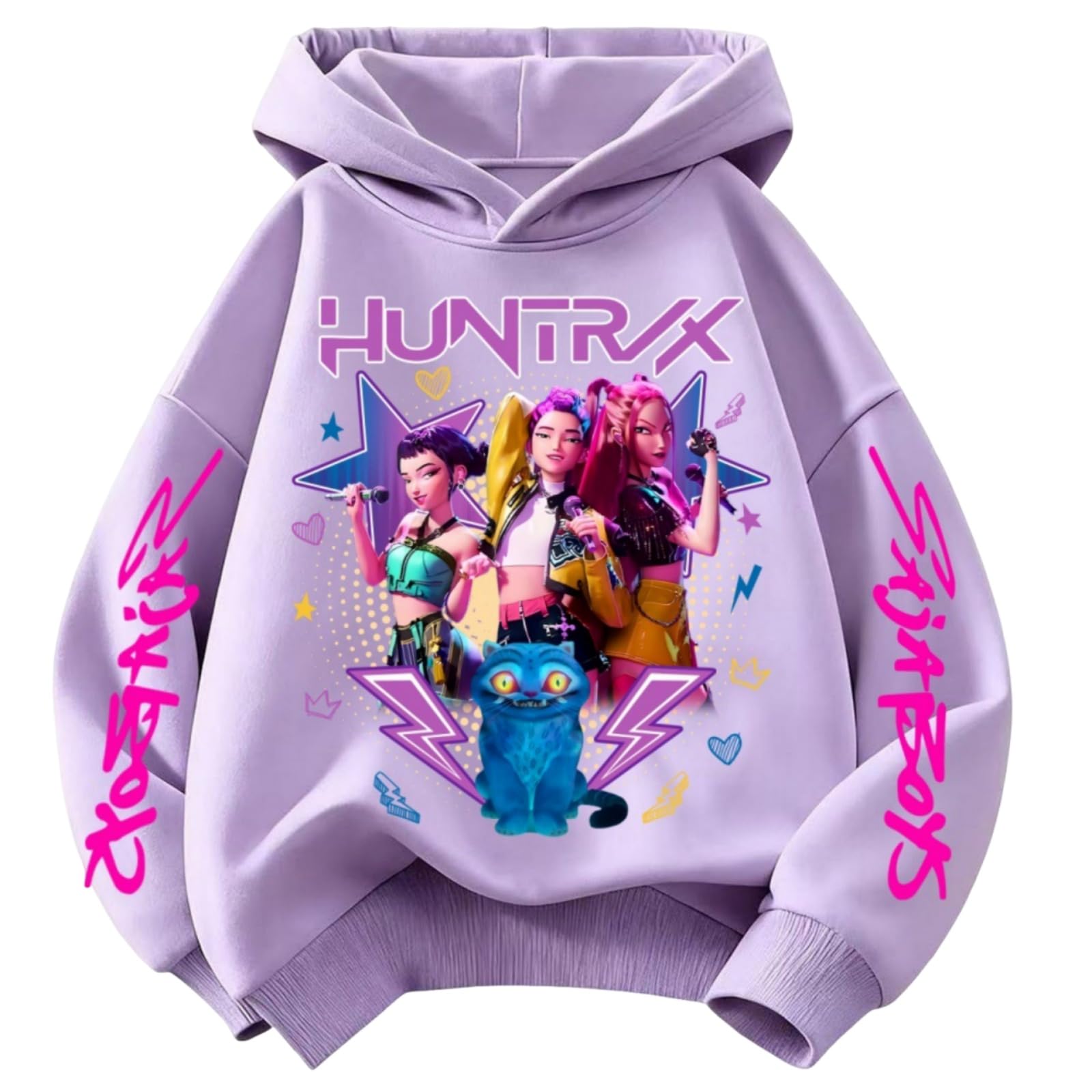 K-Pop Hoodie For Girls Teens Trendy Long Sleeve Sweatshirt Graphic Print Cozy Hunters Hoodies De-Mon Pullover — view 5